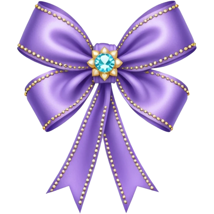 light violet ribbon with jewelry emoji