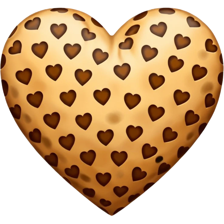 Cheetah print heart emoji