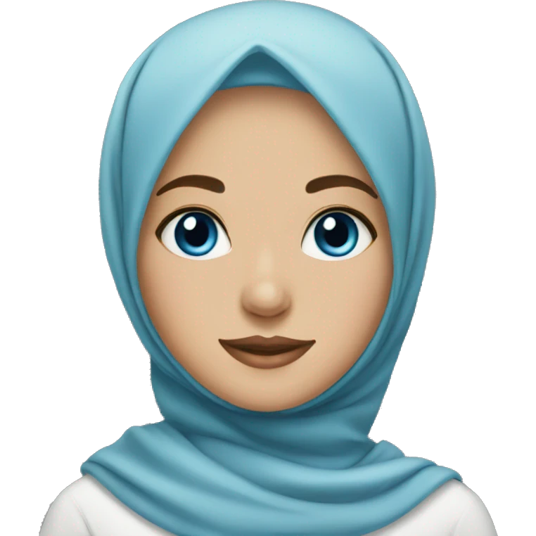hijab girl blue eyes  emoji