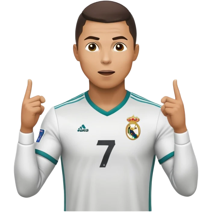 Ronaldo doing his famous "Siu" celebration pose emoji
