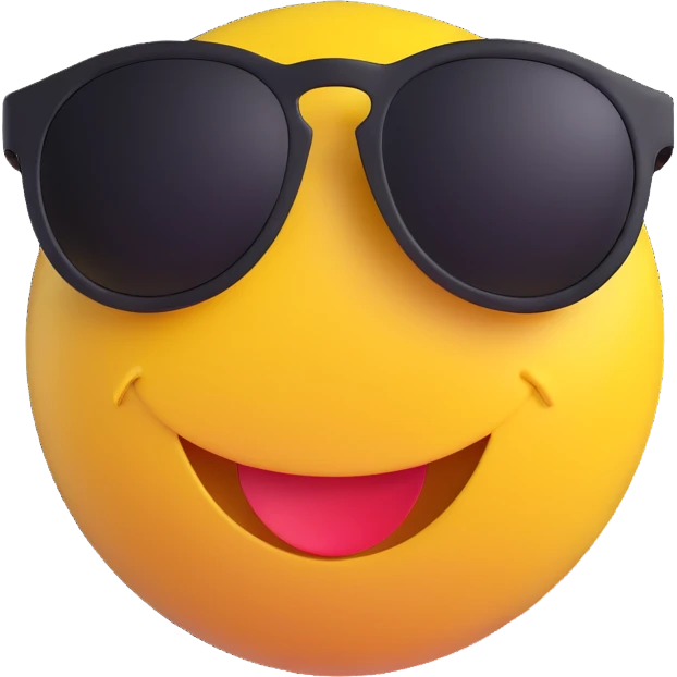 smiley face with sunglasses emoji