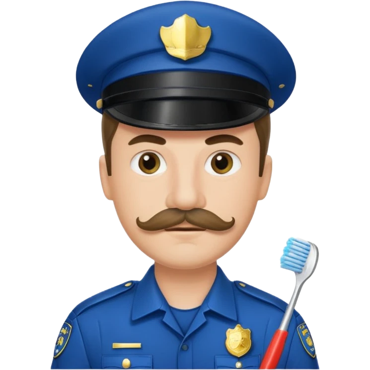 policeman with toothbrush moustache emoji