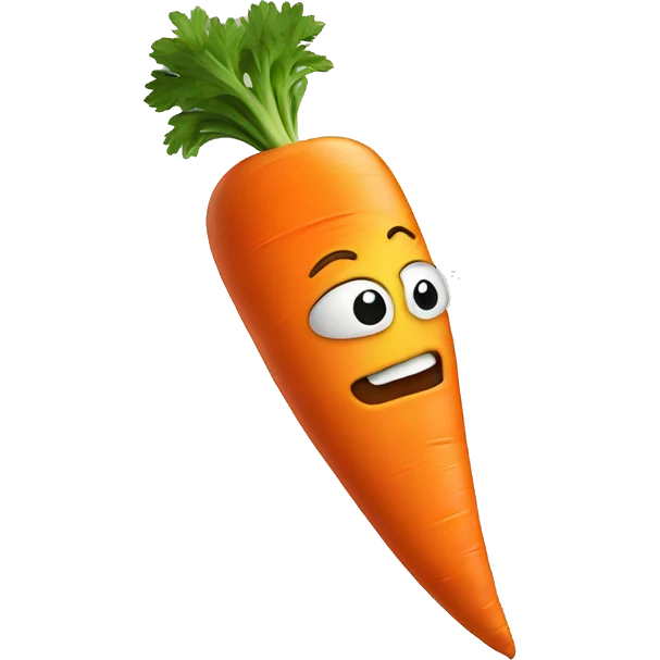 Throwing up carrot emoji
