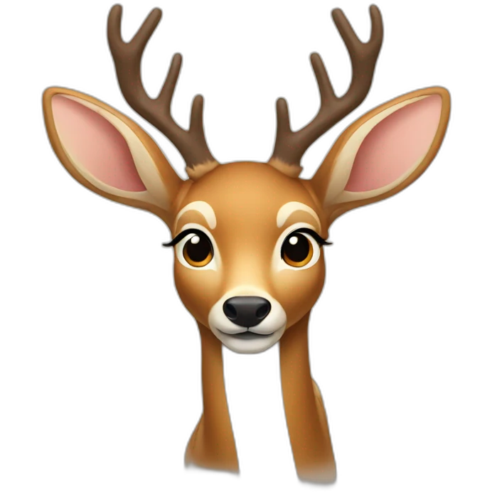 A deer with his hand up  emoji