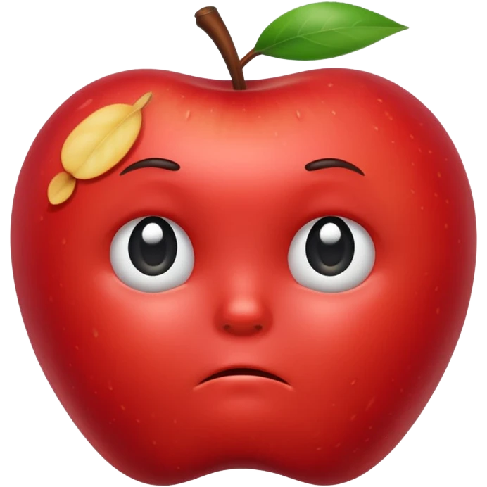 sad apple  emoji