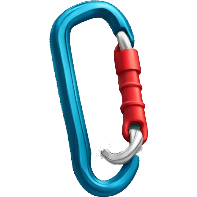 Climbing carabiner red realistic emoji