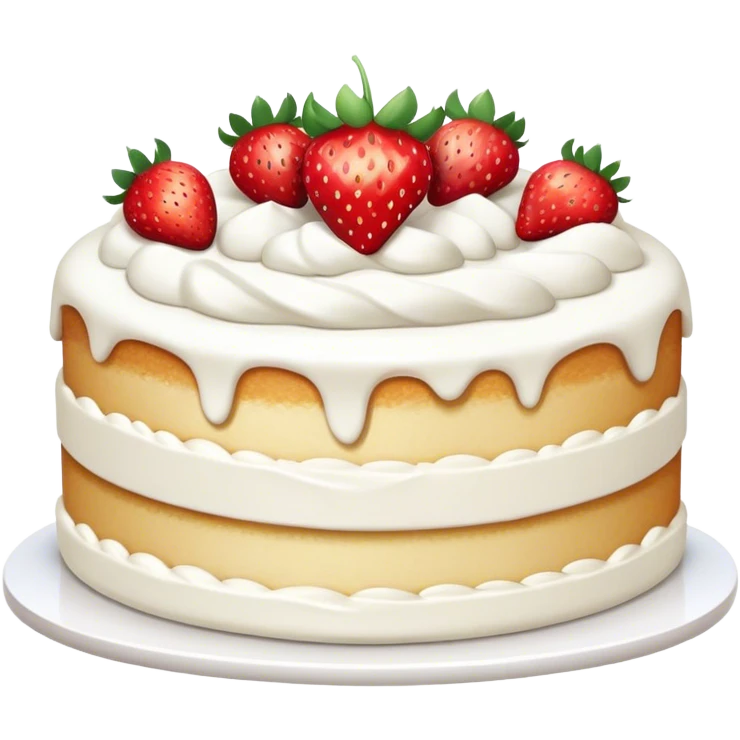 white strawberry cake emoji