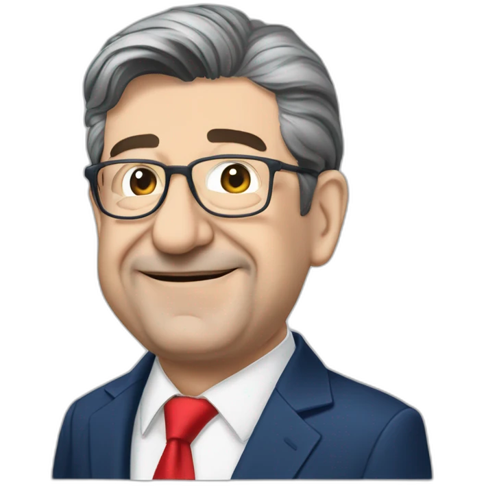 jean luc melenchon wearing french flag emoji