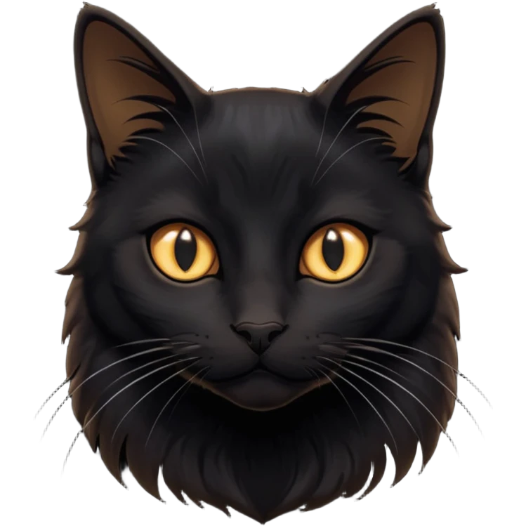 Solin wäre ein Kater mit nachtschwarzem, glänzendem Fell, kräftig gebaut und zugleich von seltener Eleganz. Sein Blick – tief und warm – scheint in die Seele zu führen, während seine Bewegung lautlos ist wie ein Schatten, der sich still an die Seite schmiegt.ihn nichts auf der Welt erschüttern. emoji