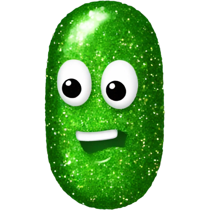 Glitter pickle emoji