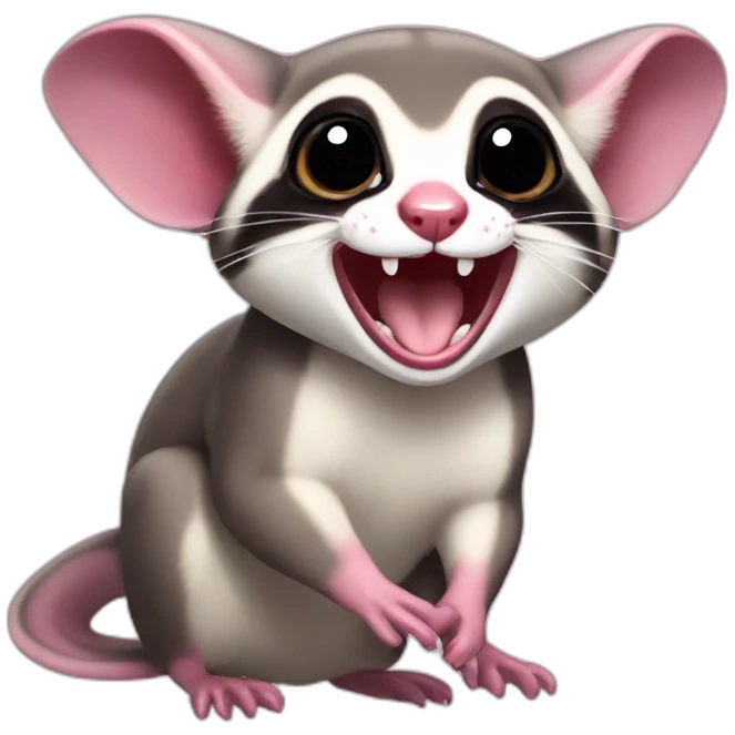 Laughing sugar glider emoji