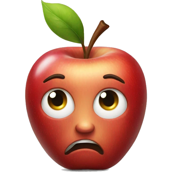 realistic apple emoji