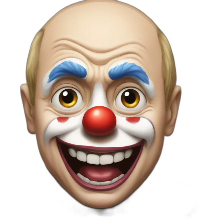 angry Putin as a clown emoji