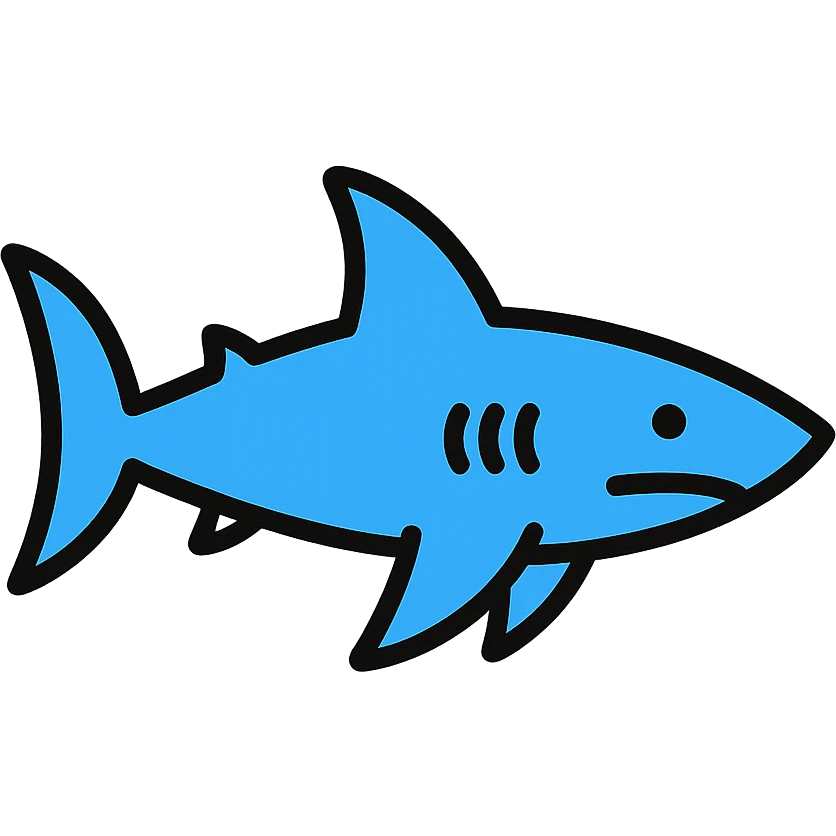simple shark emoji