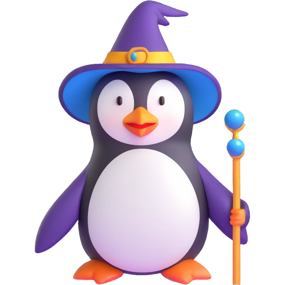 penguin wizard emoji