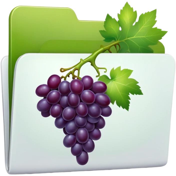 file folder with grape picture  emoji