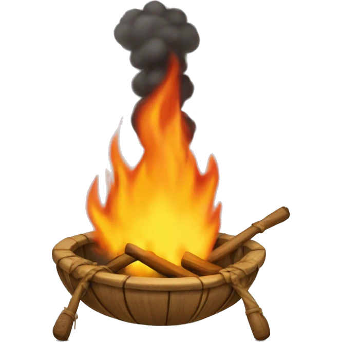 Balança com fogo acesso dentro emoji