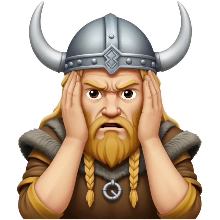 danish viking facepalm realistic emoji