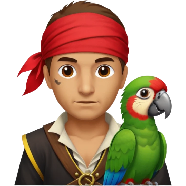 pirate and parrot emoji