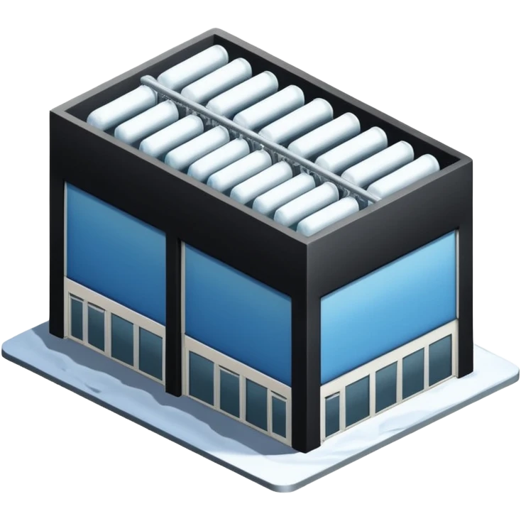 ambient and refirigeration warehouse at an angle cold emoji