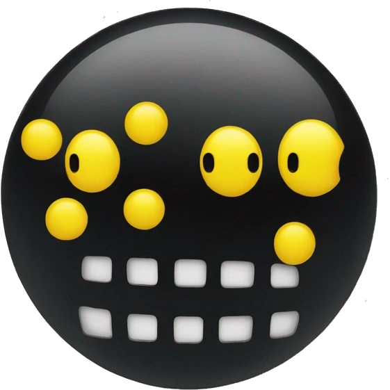 black pac man  emoji