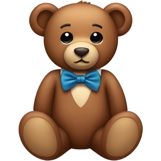 Teadybear wearing a bow emoji