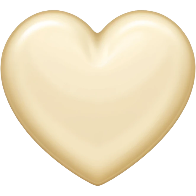 Cream heart emoji