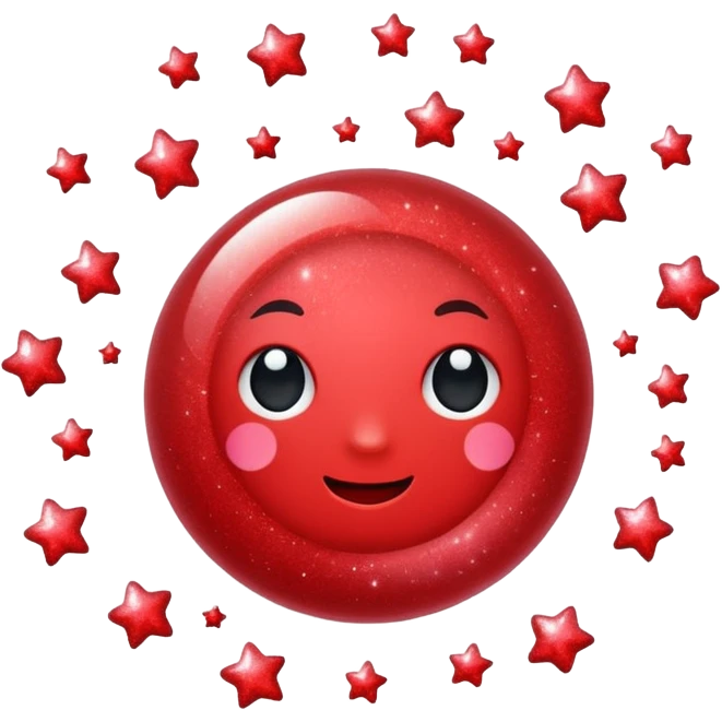 red glitter link emoji