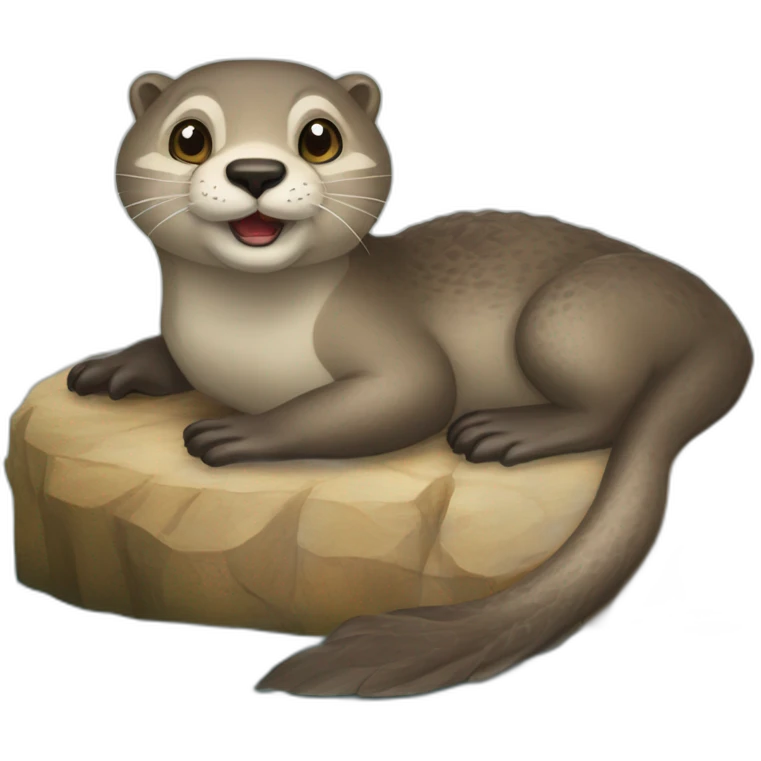 une tortu sur une loutre emoji