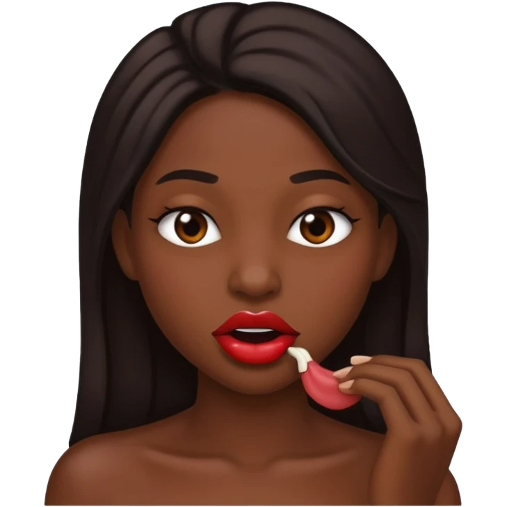 Safado mordendo a boca emoji