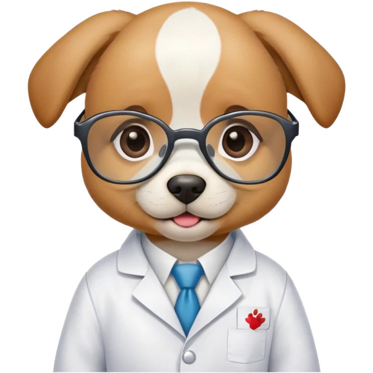 Nerdy engineer puppy emoji