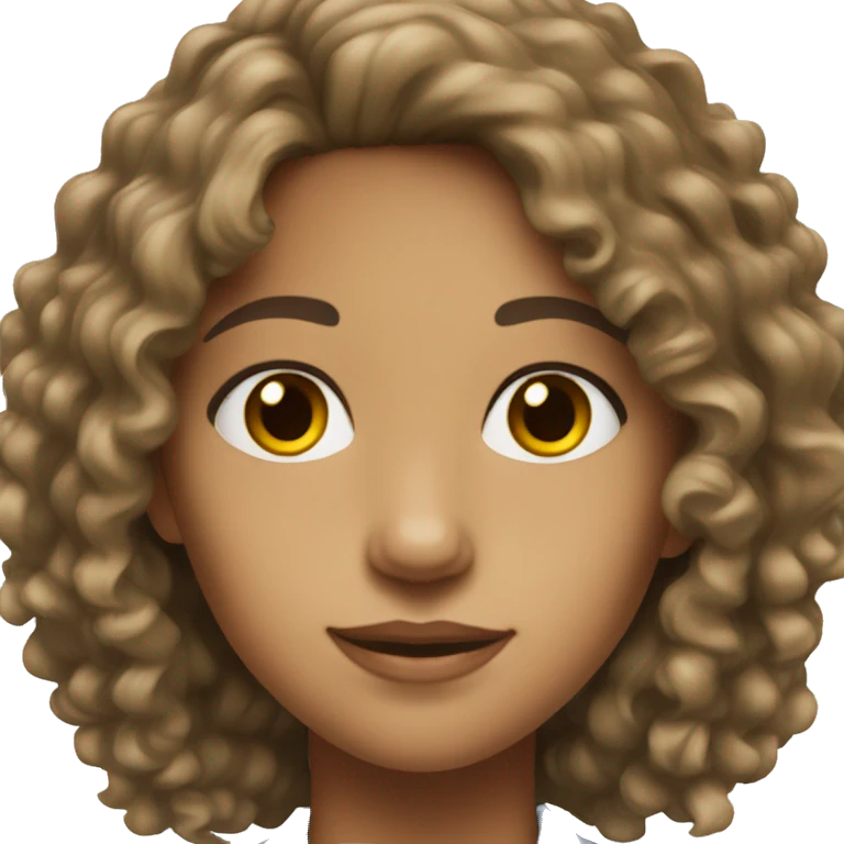young woman formula 1 driver with black curly hair and light brown skin emoji