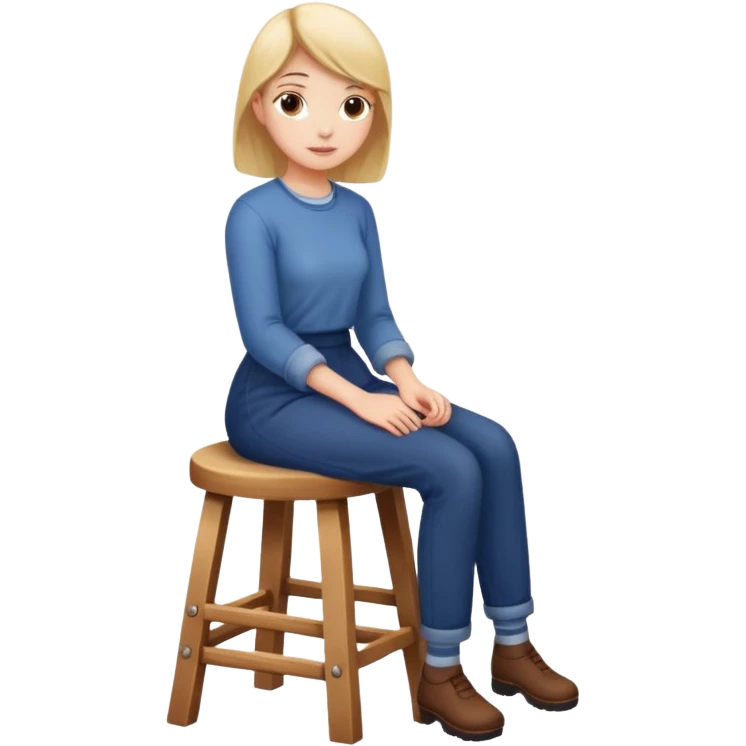 a person sitting on stool emoji