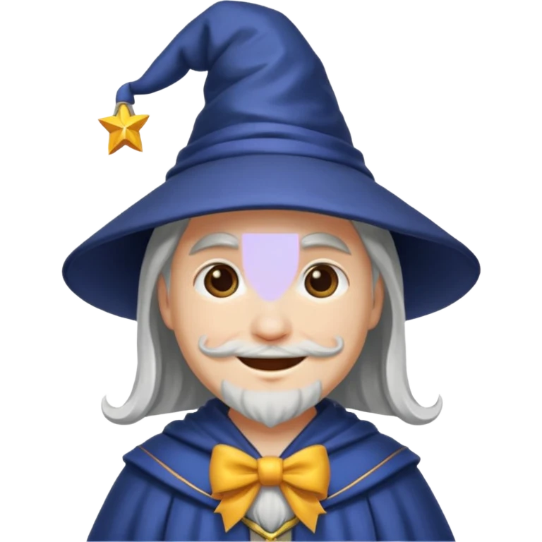 Wizard wearing bow emoji