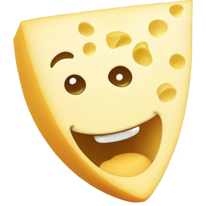 Happy cheese emoji