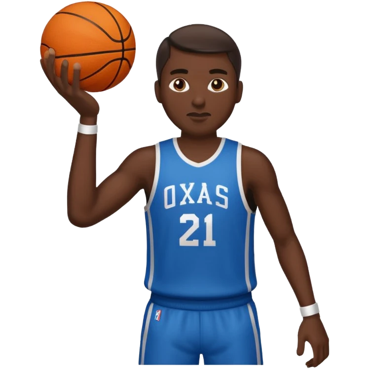 man shooting basketball and airballing emoji
