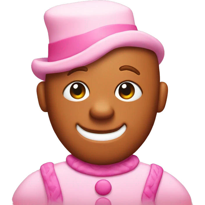 pink gingerbread man emoji