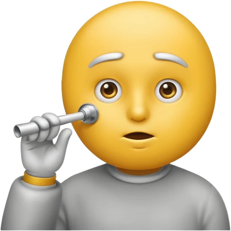 yellow round emoji with furrowed, slanted eyebrows and narrowed, glaring eyes, blowing a silver whistle held by a white-gloved hand. emoji