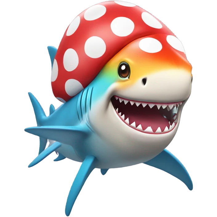 Shark in clown costume  emoji