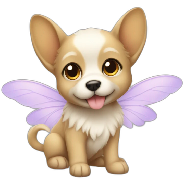 fairy puppy with wings emoji