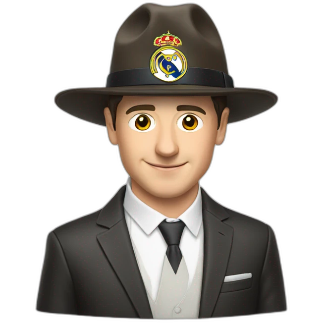 lewandowski with real madrid hat emoji