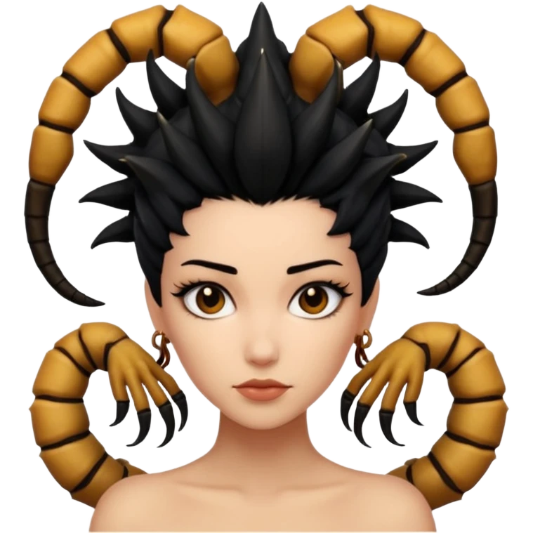 woman with a scorpion-shaped hairstyle emoji