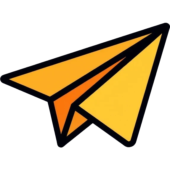 Telegram messenger icon with paper airplane emoji