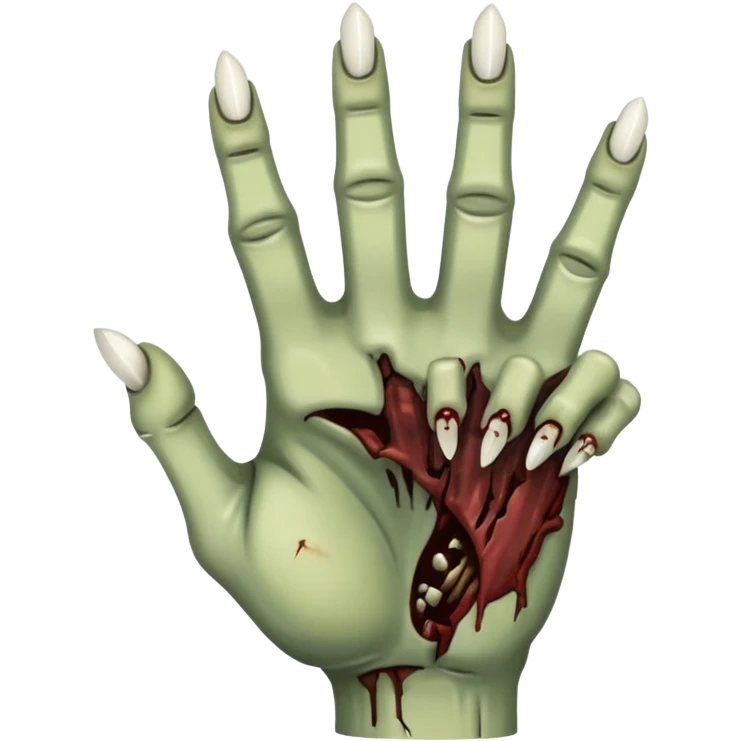 zombie middle finger emoji