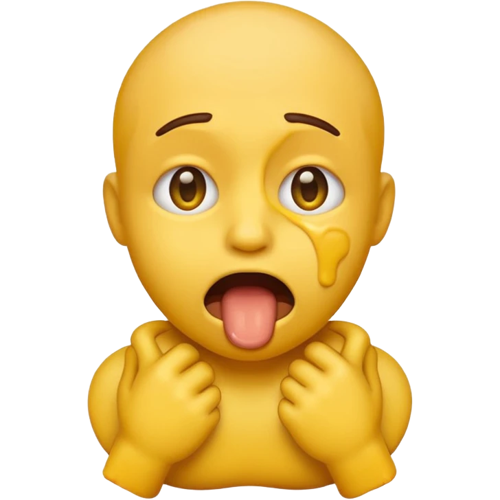 emoji choking itself with its hands emoji