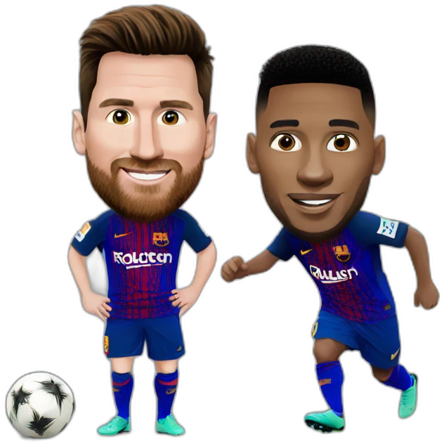 Messi avec Cristiano emoji