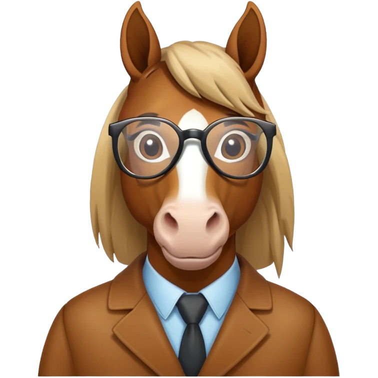 Horse with glasses emoji