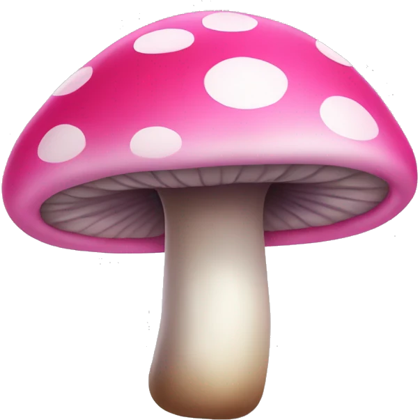 Pink mushroom emoji