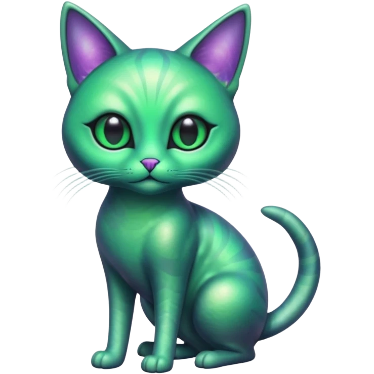 Alien cat full body  emoji