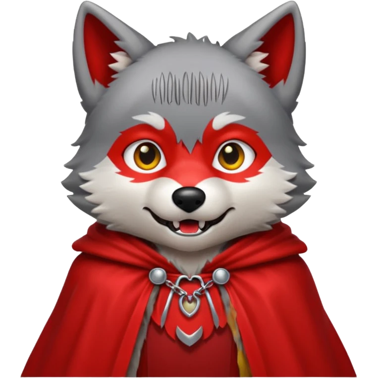 Vampire Pet, Tiny wolf in red collar cloak emoji